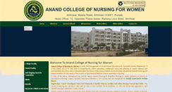 Desktop Screenshot of anandcollegeofnursing.com
